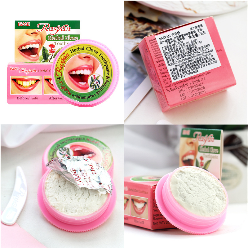 RASYAN Herbal Clove Tooth Powd - đánh giá và giá Teeth Whitening In Thailand