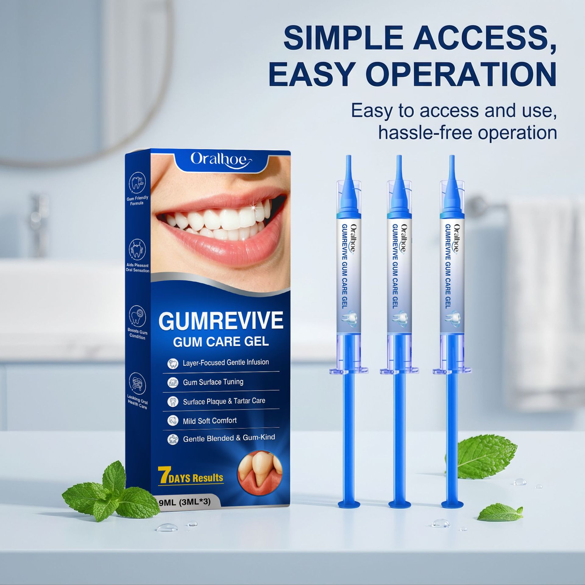 Oral Care Gel 3Pcs Gum Cleanin - đánh giá và giá Teeth Whitening Home Kit