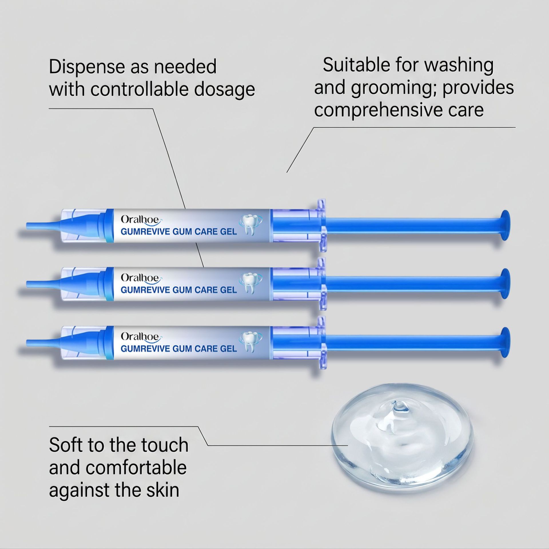 Oral Care Gel 3Pcs Gum Cleanin - đánh giá và giá Teeth Whitening Home Kit