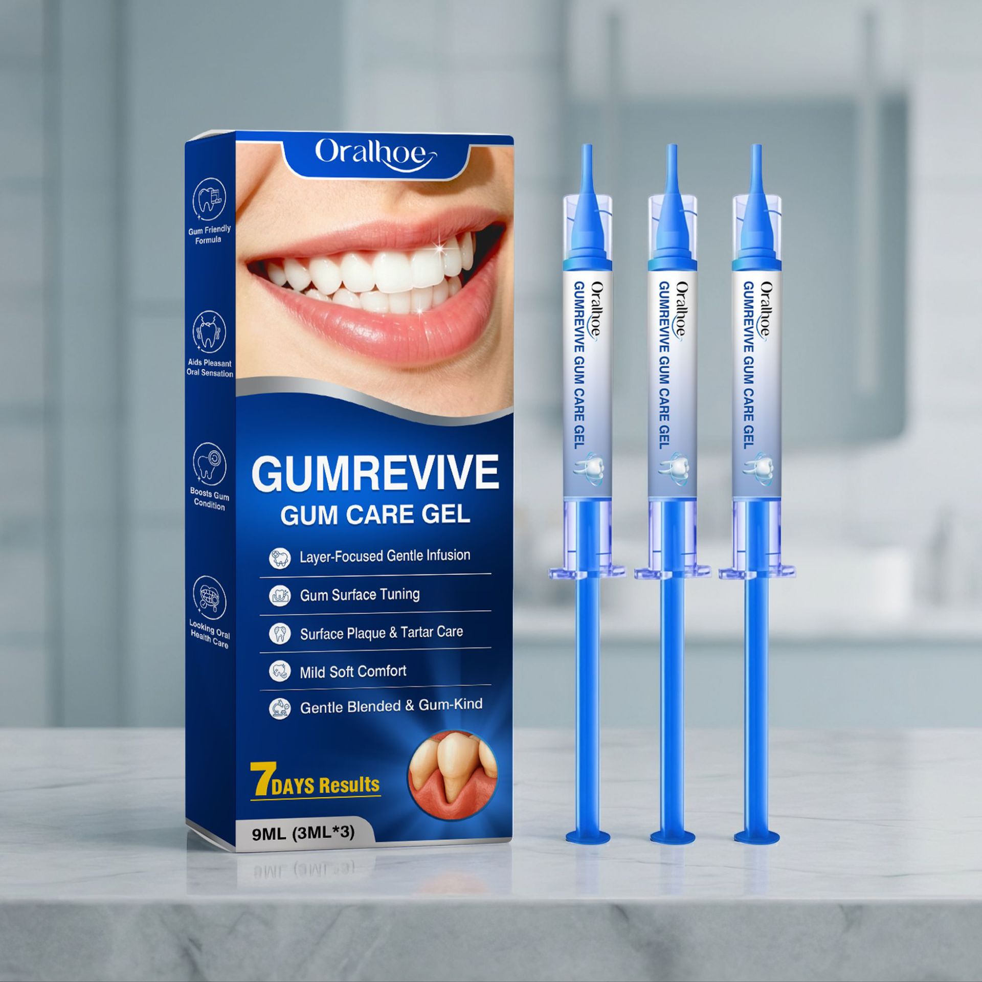 Oral Care Gel 3Pcs Gum Cleanin - đánh giá và giá Teeth Whitening Home Kit