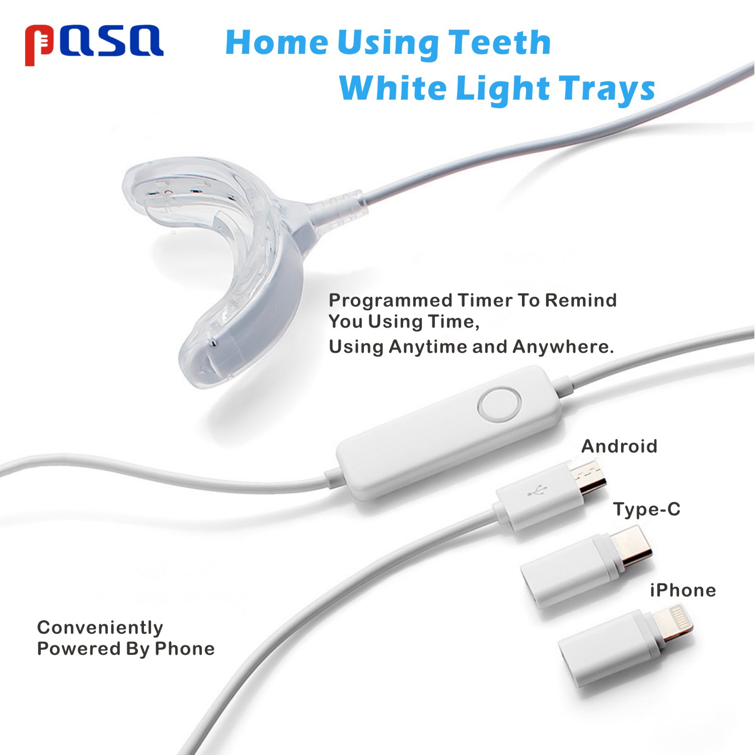 Portable LED Cold Blue Light S - đánh giá và giá Teeth Whitening Home Kit